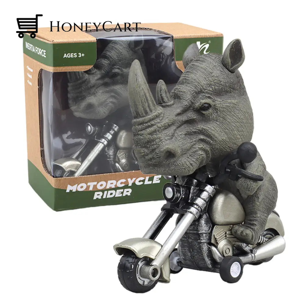 Friction-Powered Animal Motorcycle Toys Rhino