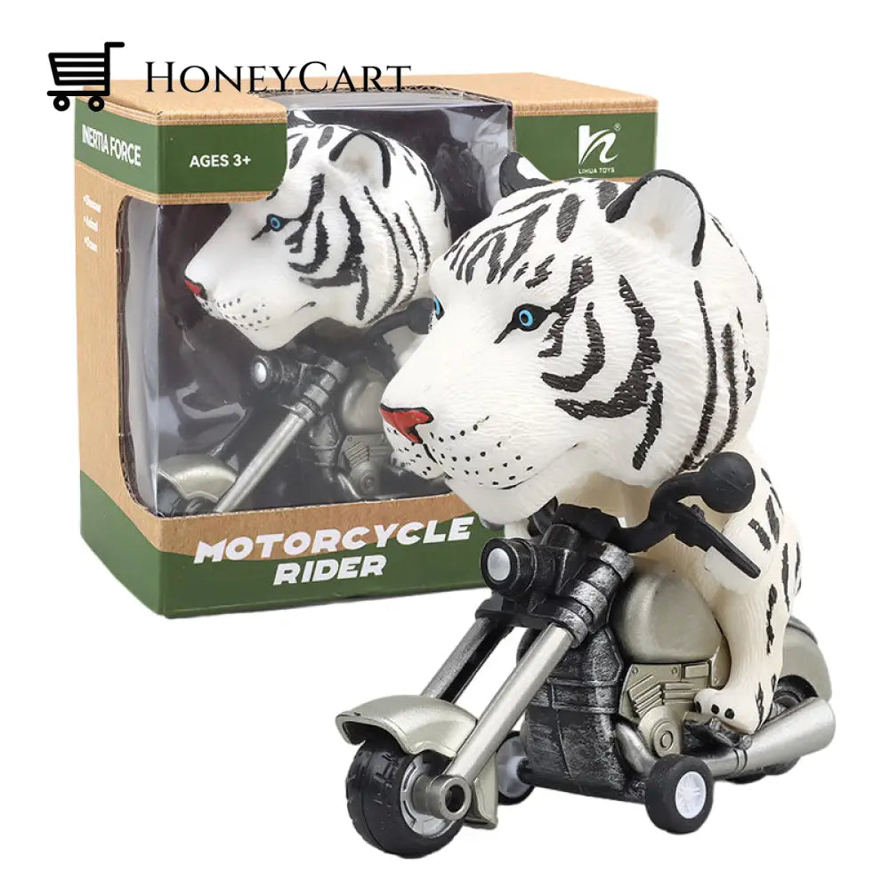 Friction-Powered Animal Motorcycle Toys White Tiger