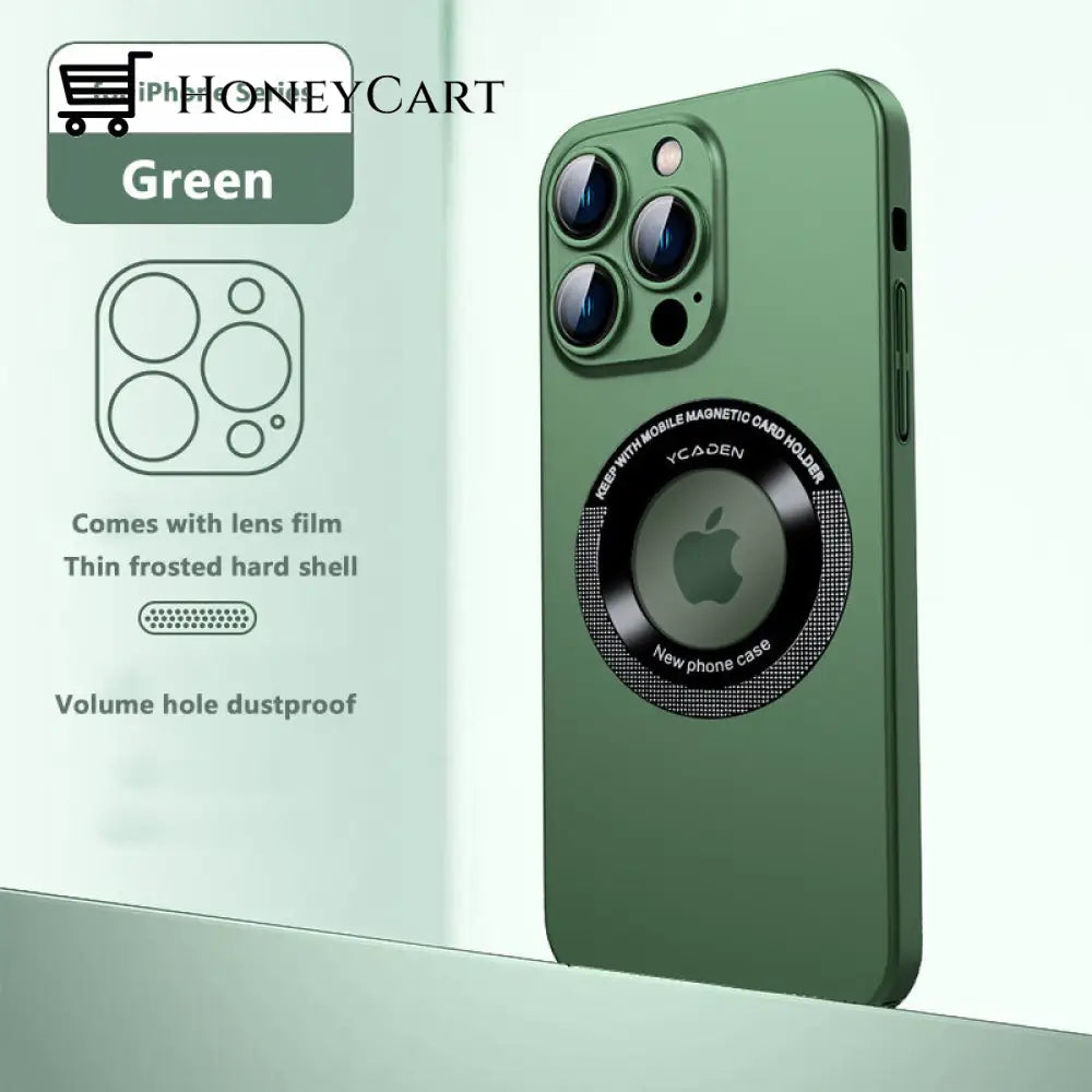 Frosted Drop-Proof Hard Case Green / Iphone 14 Promax