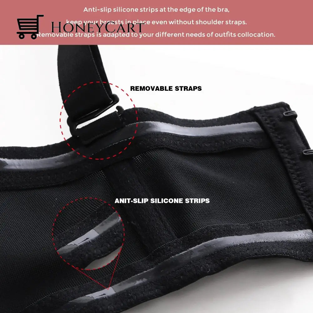 Full Support Non-Slip Convertible Bandeau Bra