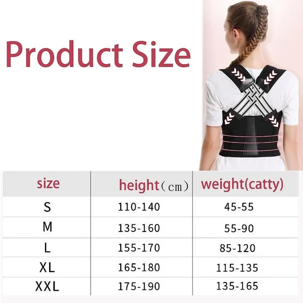 Fully Adjustable Posture Corrector - Improve Spine Clavicle Brace Posture Vest Back Posture Corrector Belt