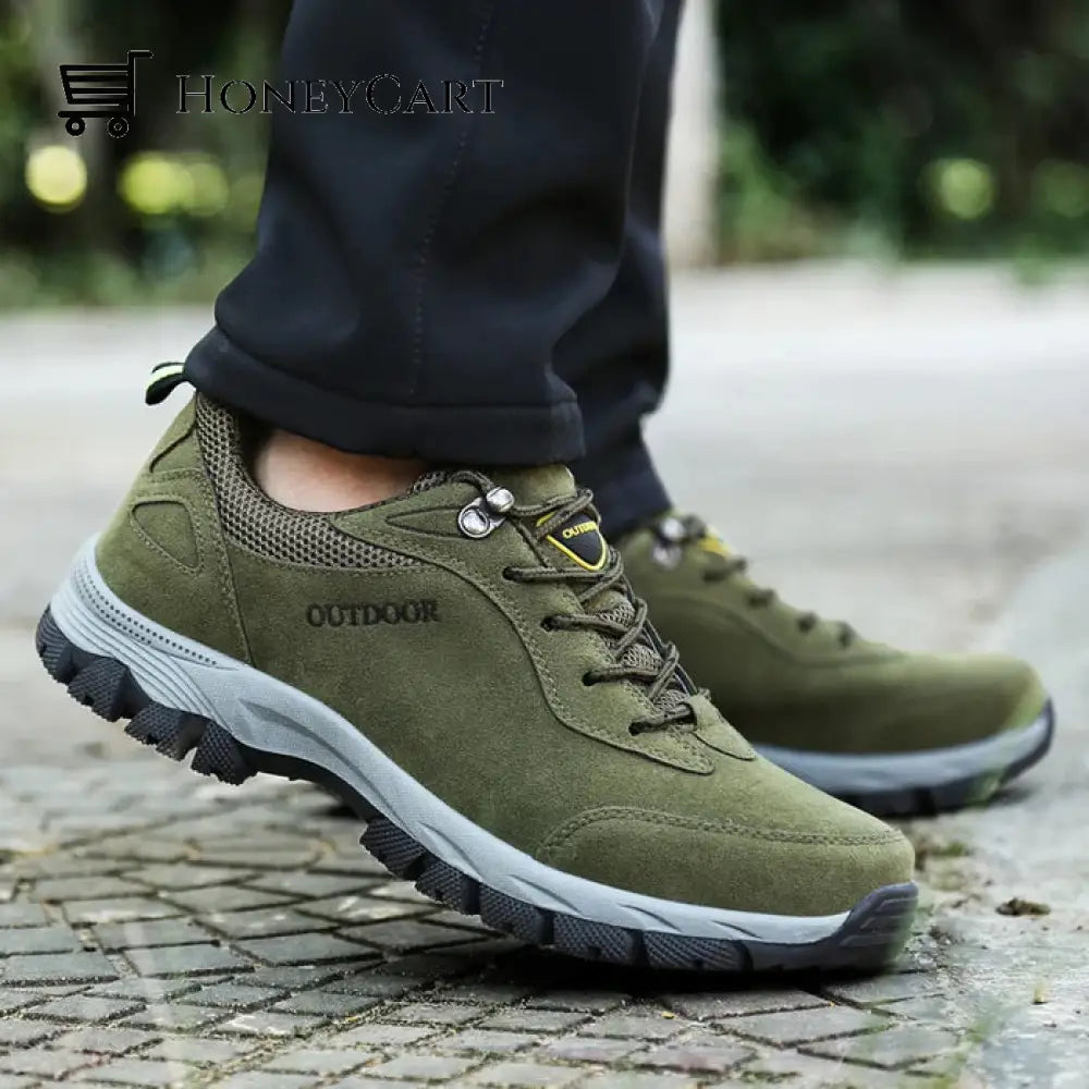 Geneel Mens Breathable Walking Shoes 5.5 / Green