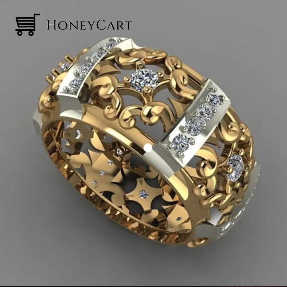 Geometric Ethnic Zircon Strength Ring 6 Rings