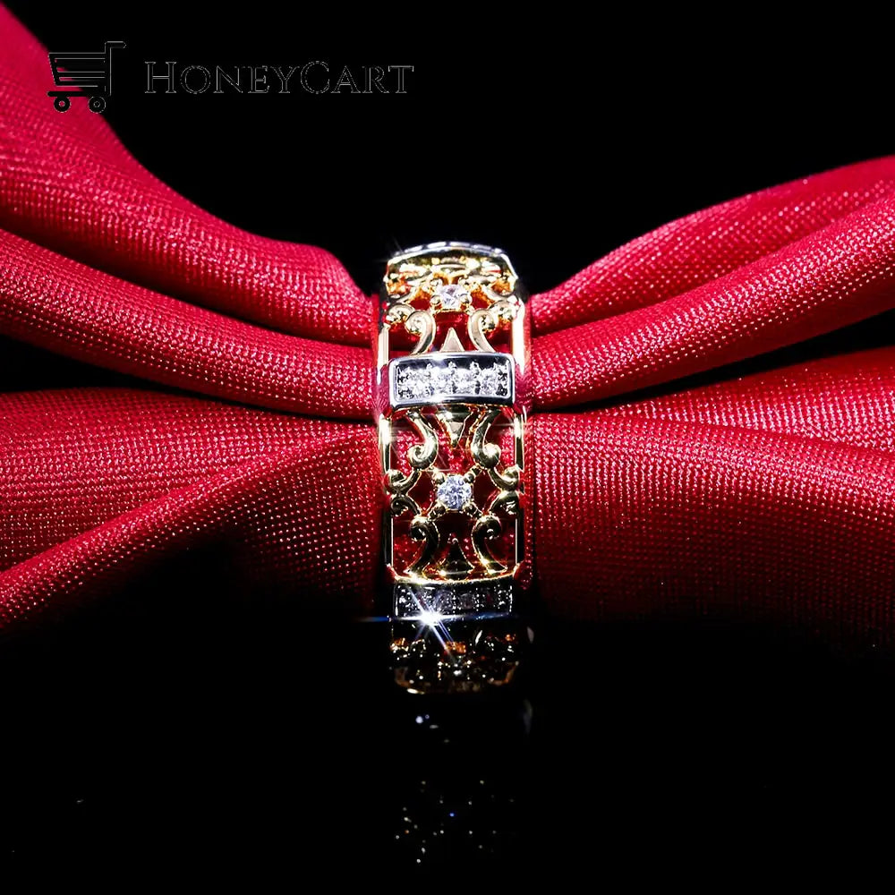 Geometric Ethnic Zircon Strength Ring Rings