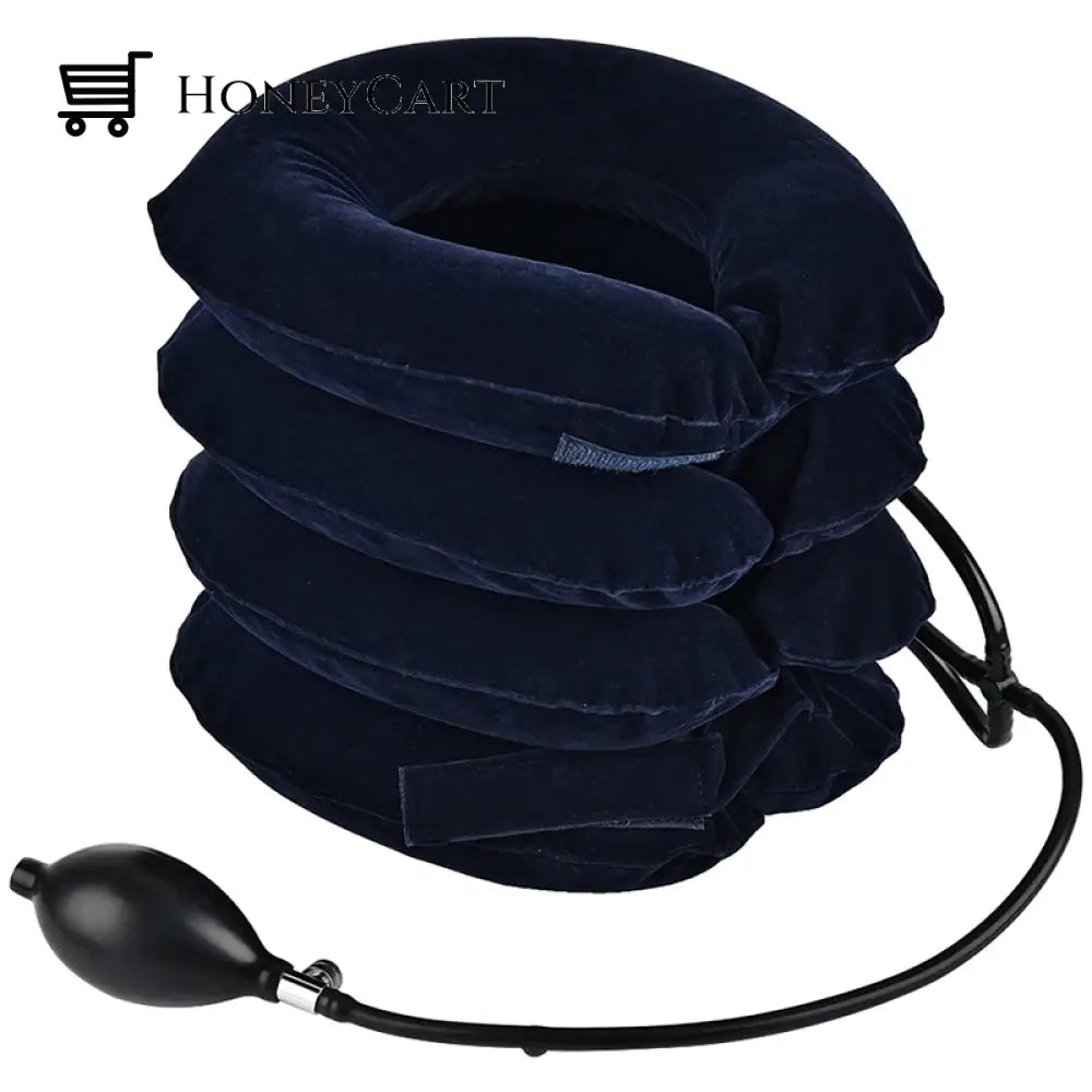 H-Care Inflatable Soft Cervical Neck Stretching Support Royal Blue 4 Layers Supports & Braces