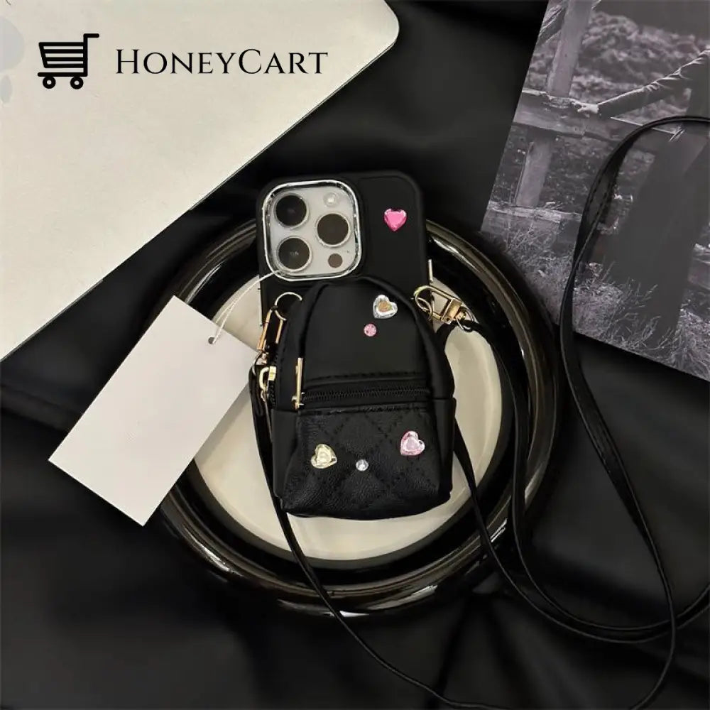 Handbag Phone Case With Coin Purse Black / Iphone 11