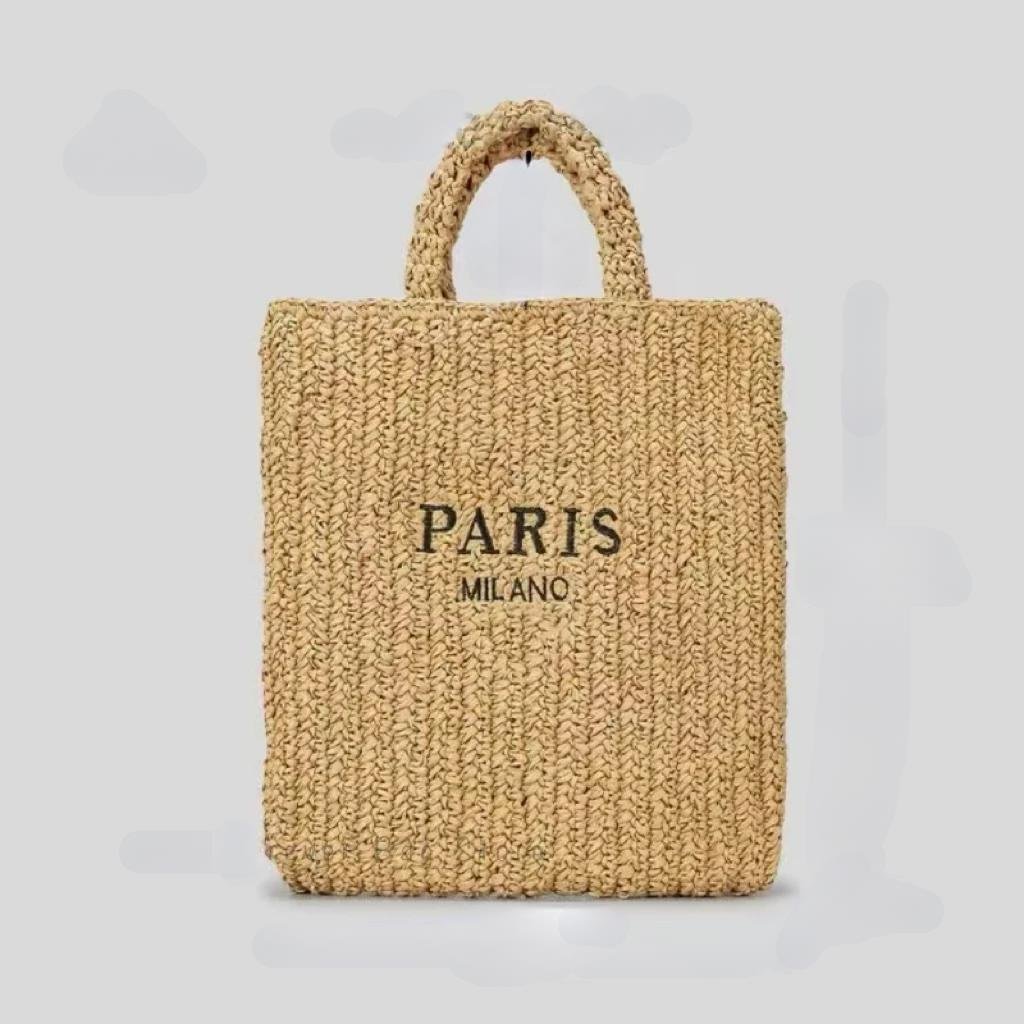 Handwoven Straw Shoulder Bag for Women