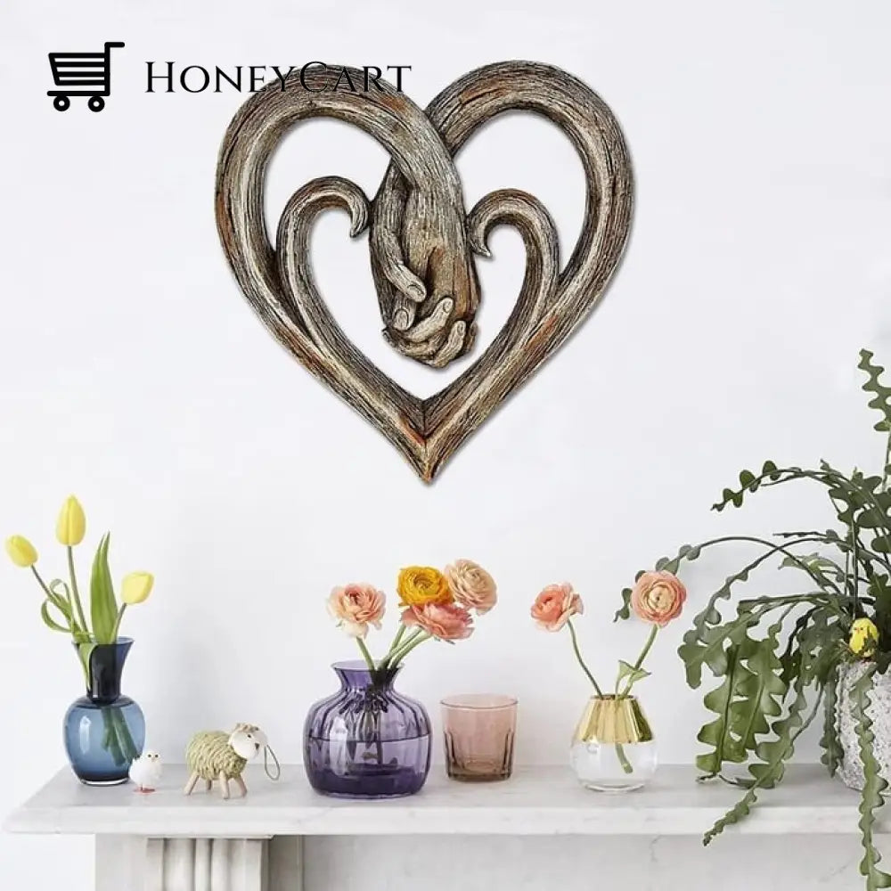 Heart Holding Hands Wall Decor & Forever Love