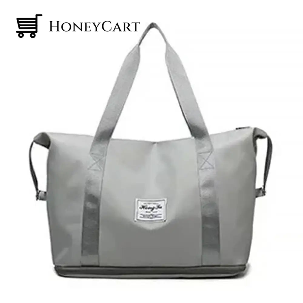 High-Capacity Double-Layer Wet Separation Travelling Bag Light Grey
