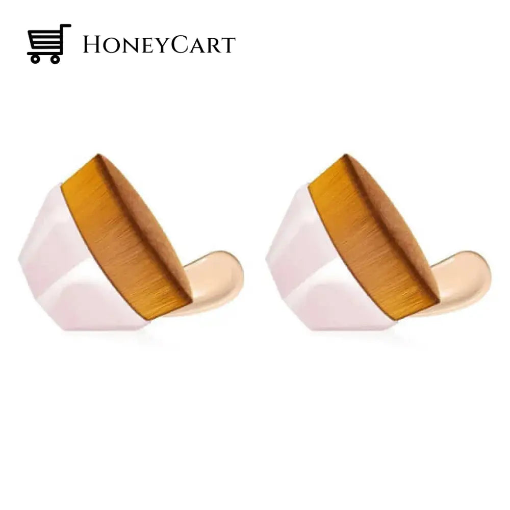 High-Density Seamless Foundation Brush48% Off Pink / 2 Pcs L(4.2*6Cm) Health & Beauty