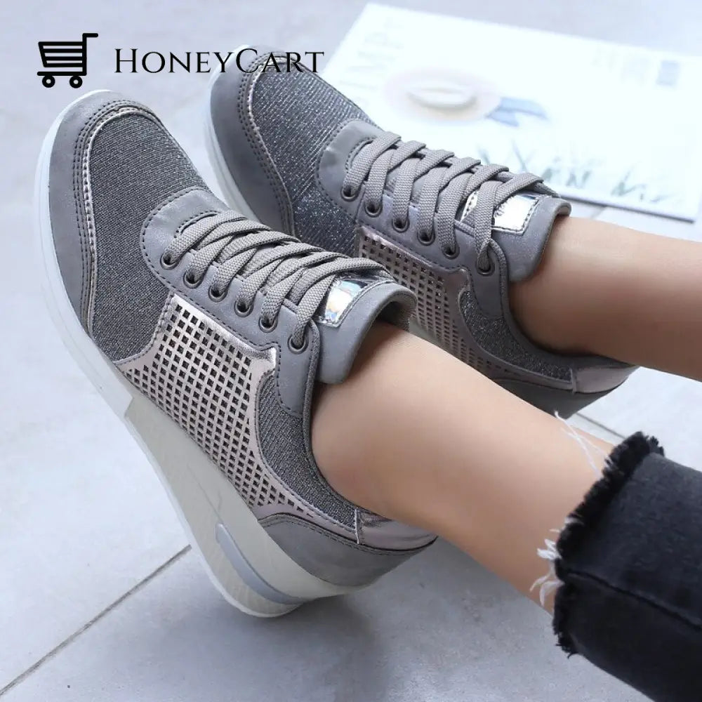 High Heeld Wedge Sneakers For Women