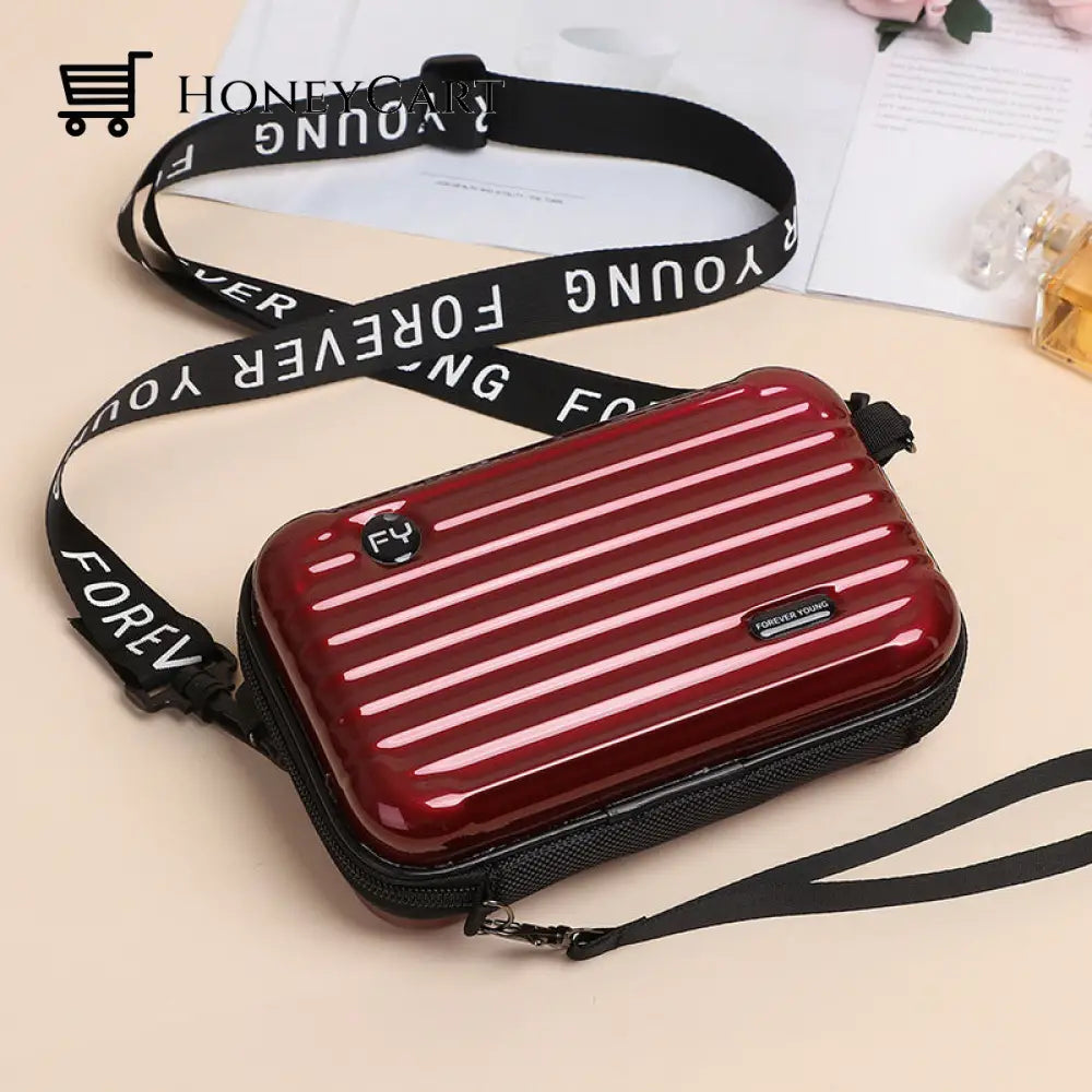 Hot Salemini Suitcase Bag For Women Wine Red
