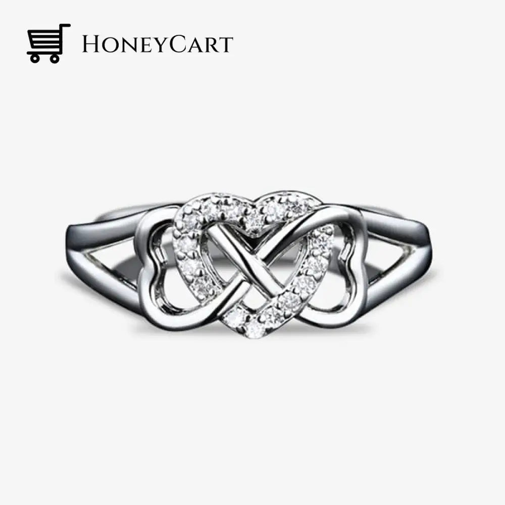 I Love You To Infinity & Beyond Heart Knot Ring