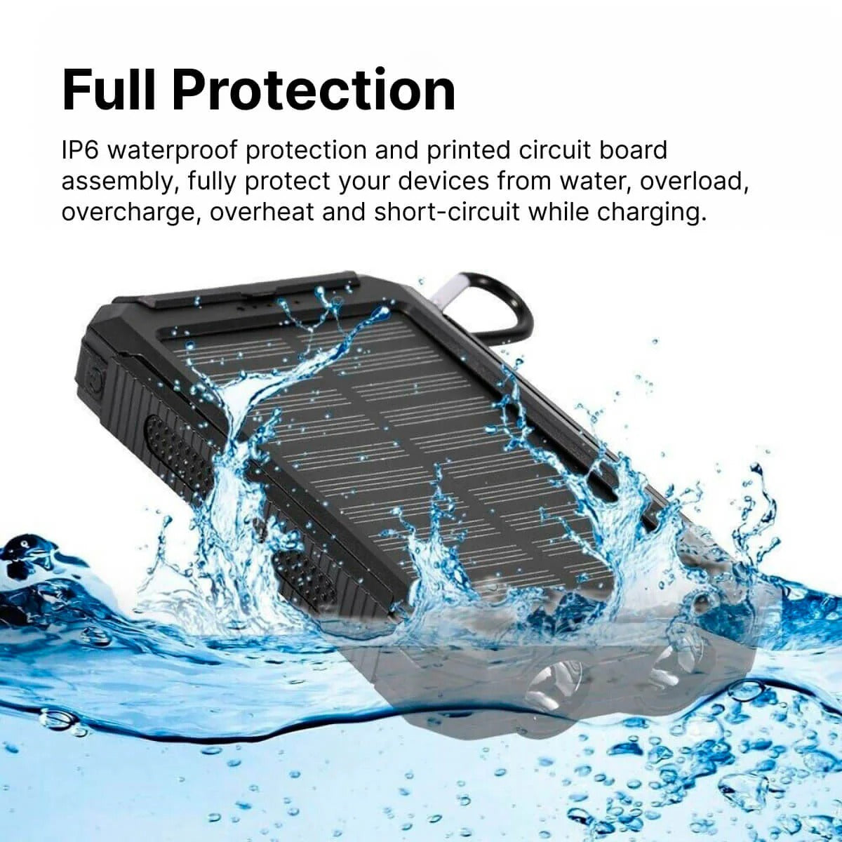 Solar Charger Waterproof Power Bank
