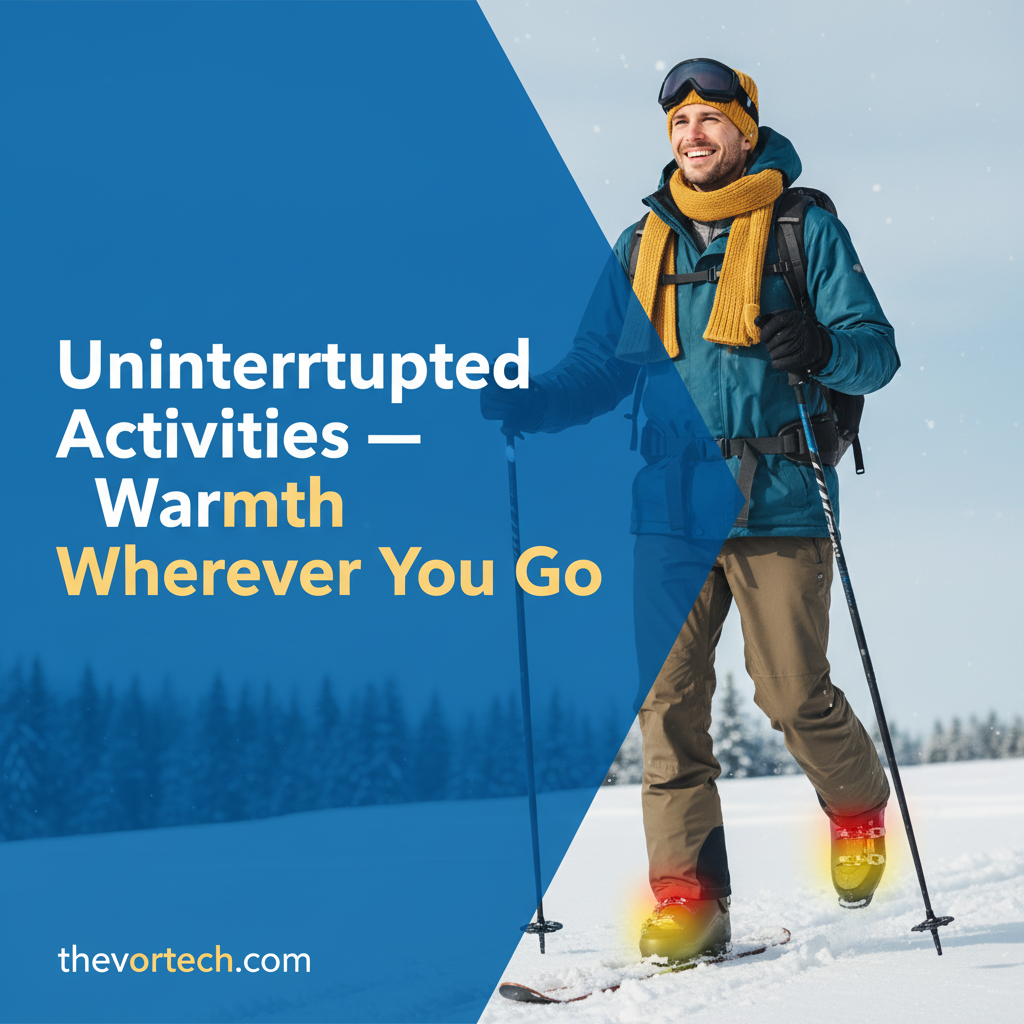 Rechargeable Heated Socks | 5000mAH Battery, Up to 8 Hours of Warmth & Fits US Sizes 5-14 for Men and Women