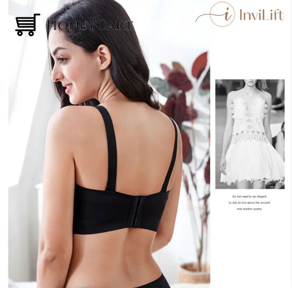 Invilift: Plus Size Sexy Strapless Invisible Push Up Bra