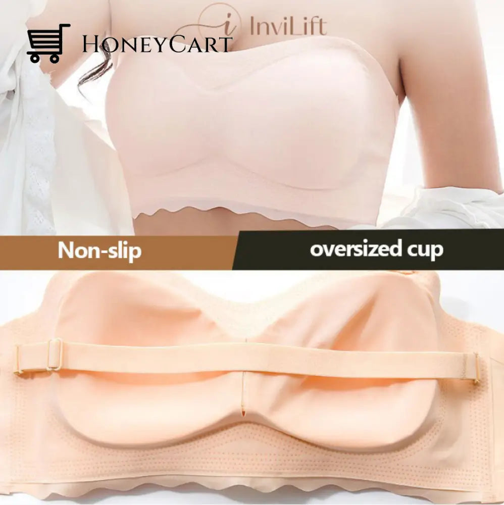 Invilift: Plus Size Sexy Strapless Invisible Push Up Bra