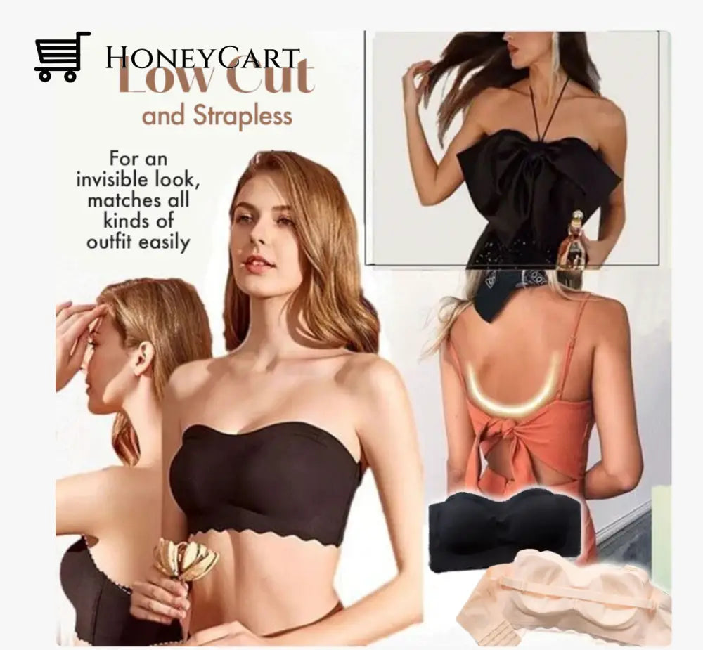 Invilift: Plus Size Sexy Strapless Invisible Push Up Bra