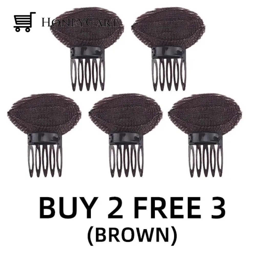 Invisible Fluffy Hair Clip Brown / Buy 2 Get 3 Free Tool