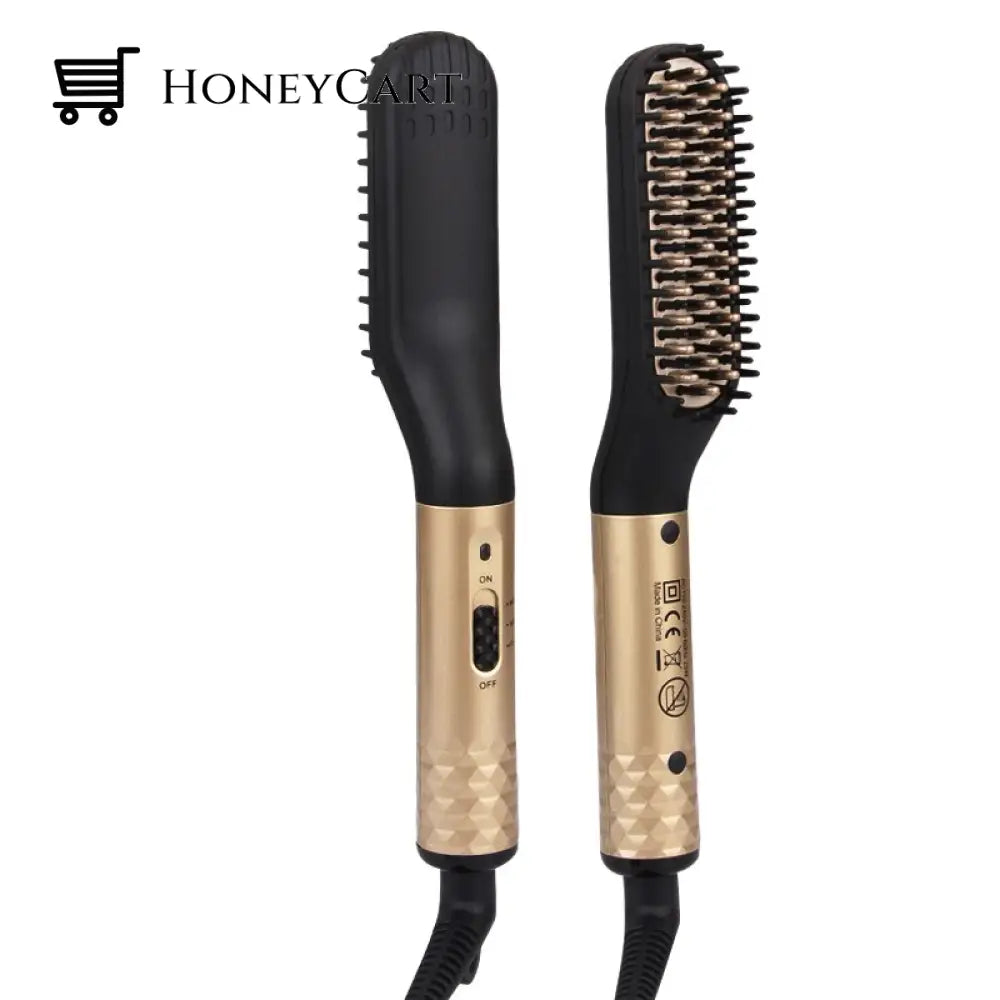 Ion 3-In-1 Mens Beard Straightener Gold / Us
