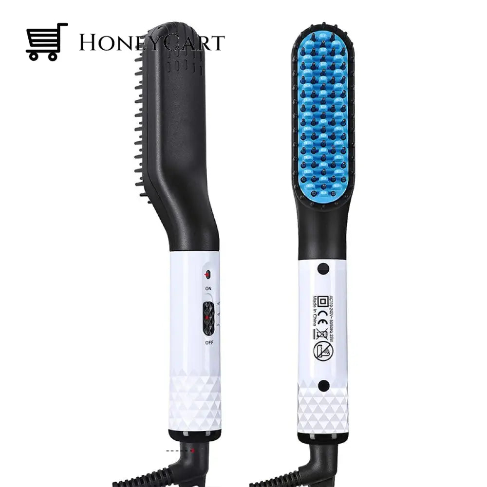 Ion 3-In-1 Mens Beard Straightener White / Us
