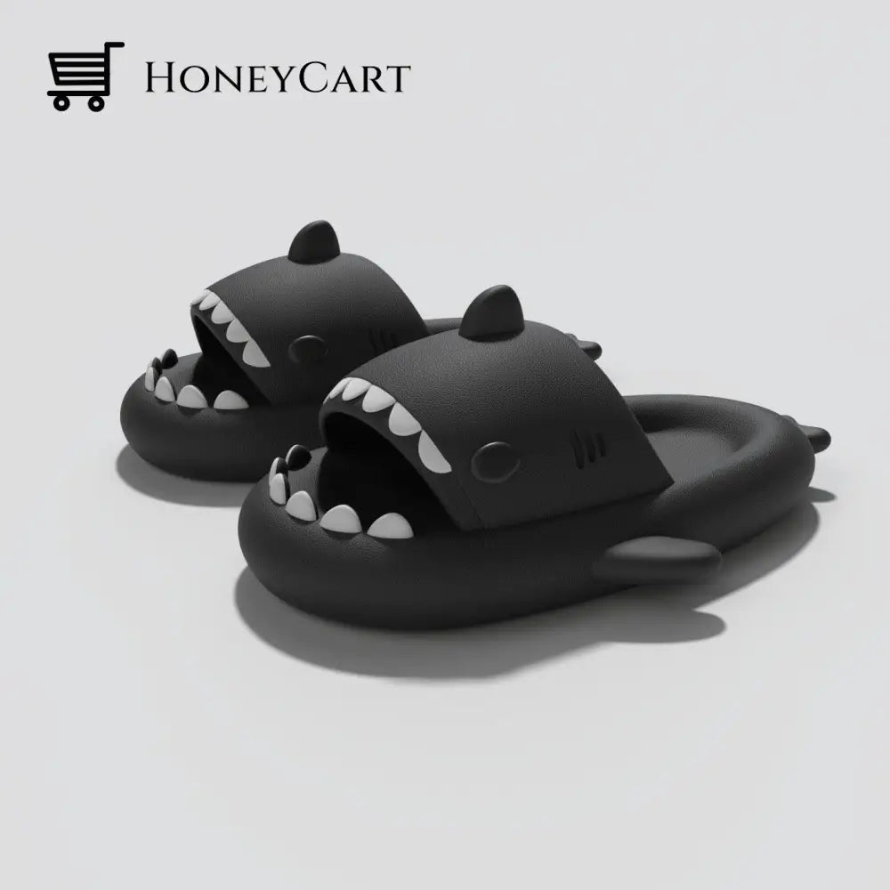 Kids Cloudy Shark Slide Black / Toddler Uk 7 | Us 7.5 Eu 23.5