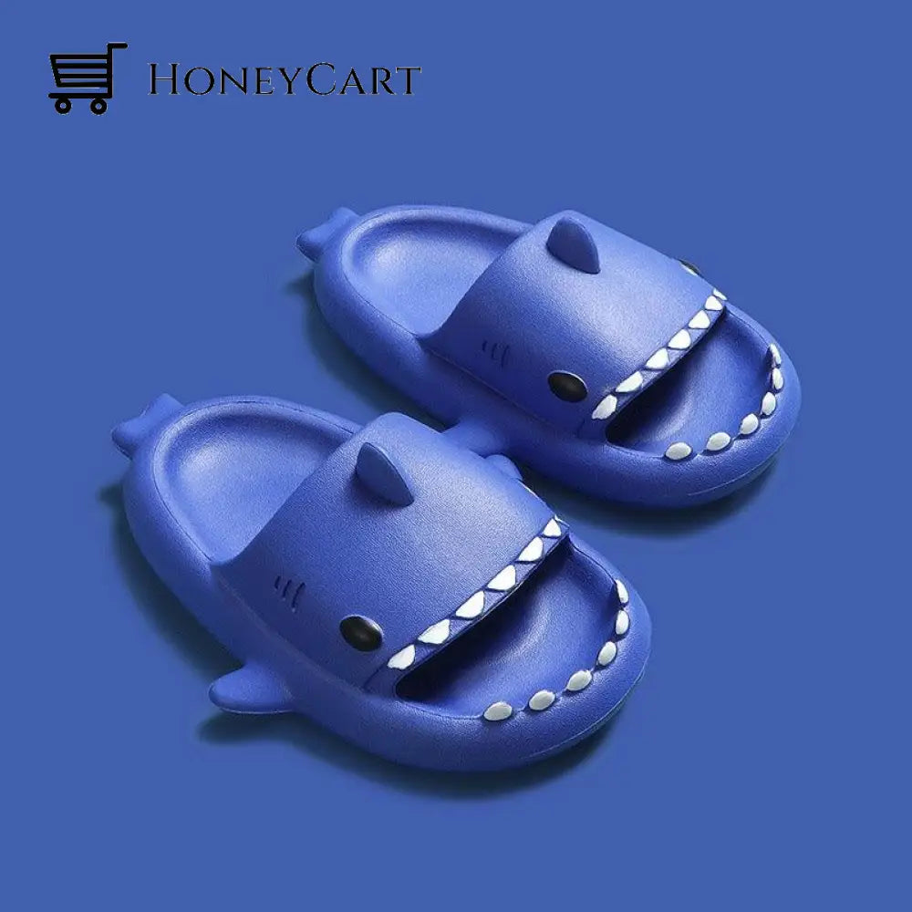 Kids Cloudy Shark Slide Dark Blue / Toddler Uk 7 | Us 7.5 Eu 23.5