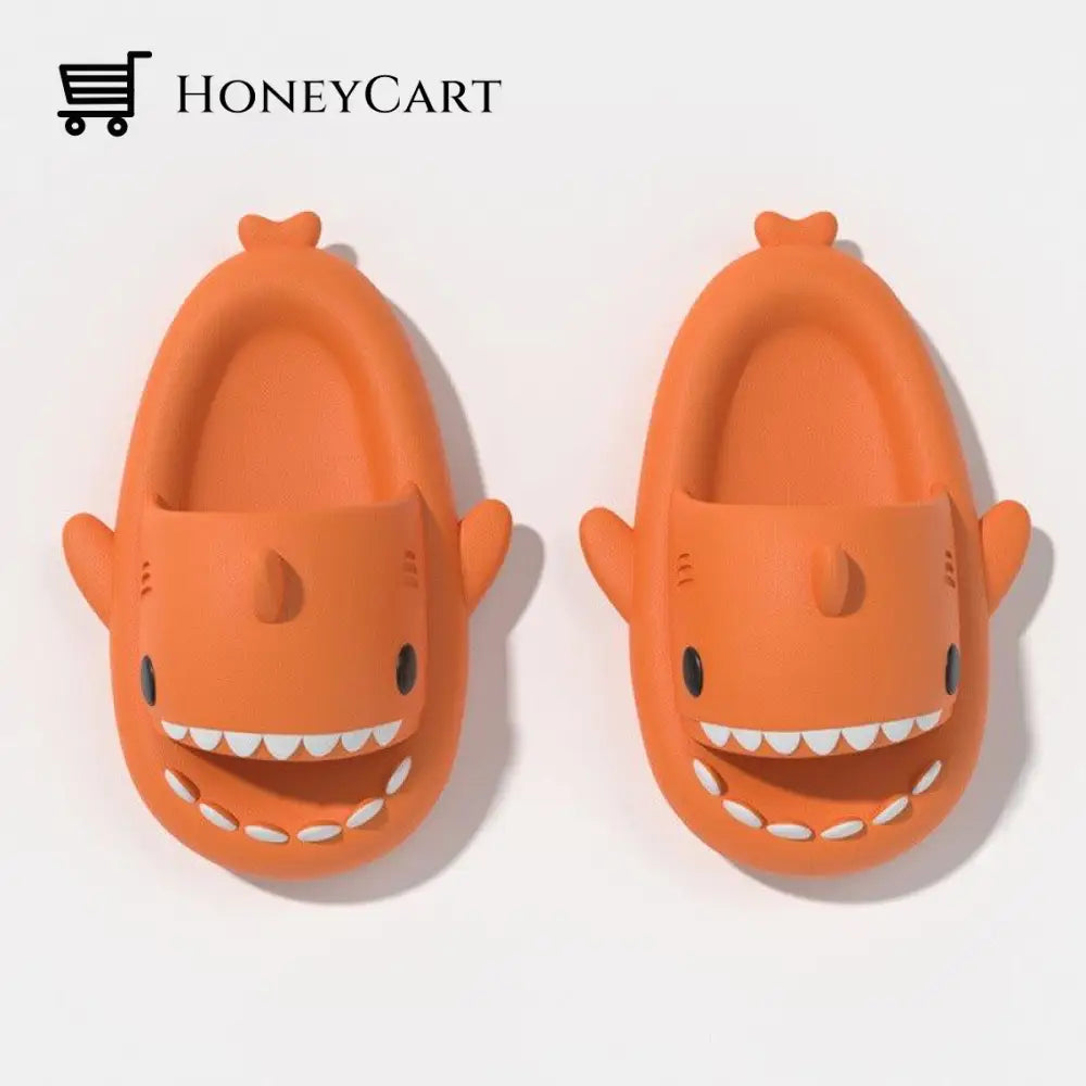 Kids Cloudy Shark Slide Orange / Toddler Uk 7 | Us 7.5 Eu 23.5