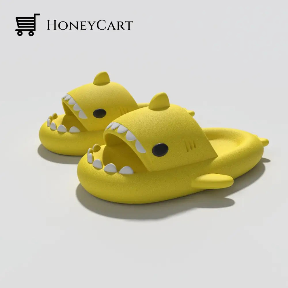Kids Cloudy Shark Slide Yellow / Toddler Uk 7 | Us 7.5 Eu 23.5