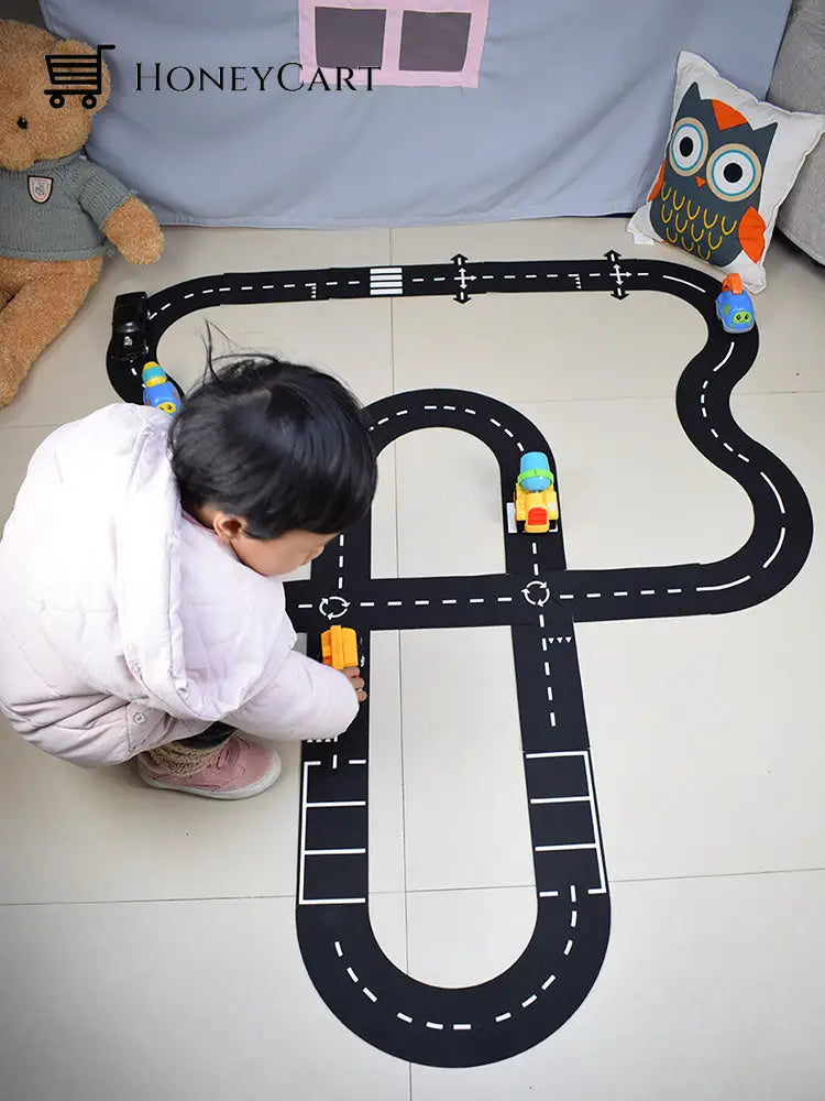 Kids Diy Traffic Roadway Track Puzzle - Children Road Building Toys