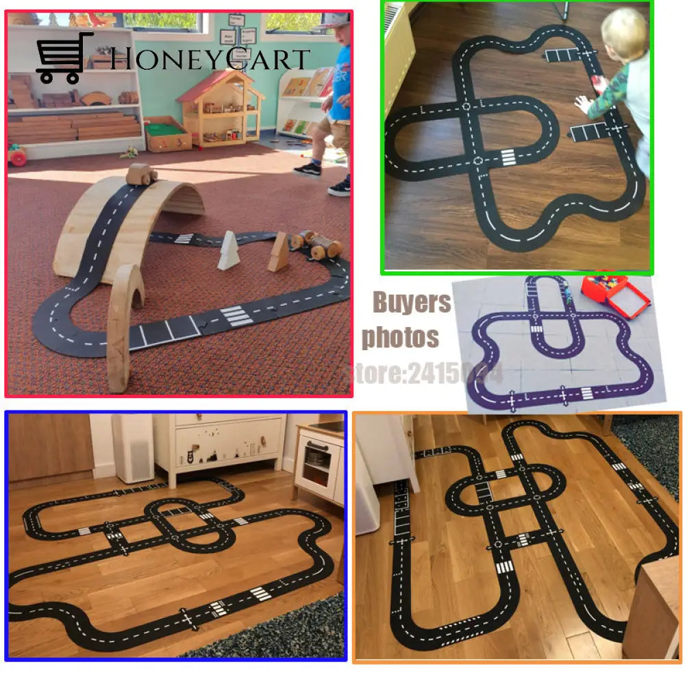 Kids Diy Traffic Roadway Track Puzzle - Children Road Building Toys
