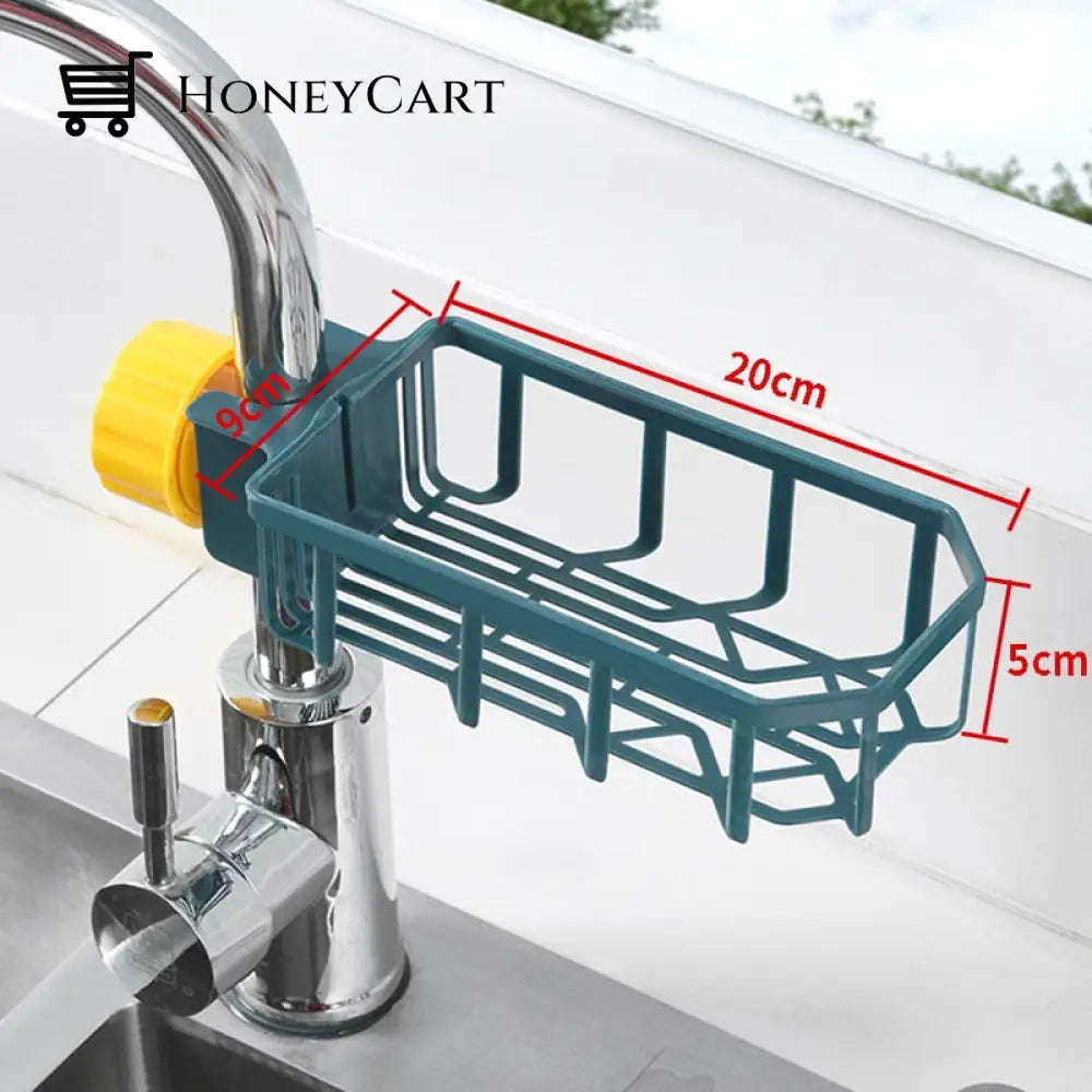 Kitchen Sink Drain Rack Sponge Storage Faucet Holder Soap Drainer Shelf Basket Dishwashing Artifact