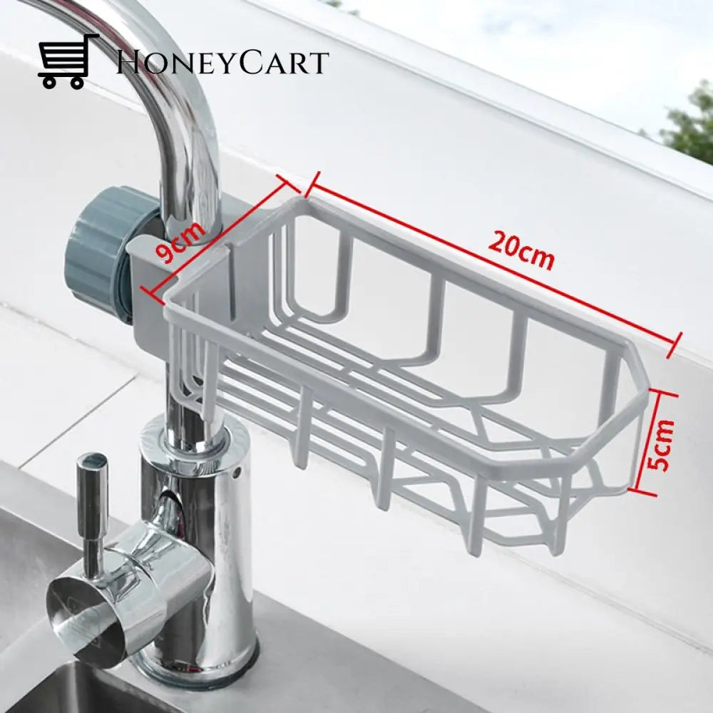 Kitchen Sink Drain Rack Sponge Storage Faucet Holder Soap Drainer Shelf Basket Dishwashing Artifact