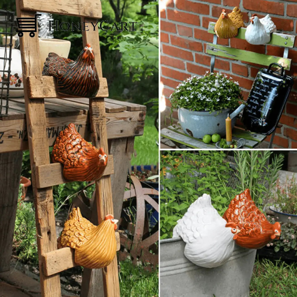 Ladder Hen Ornaments
