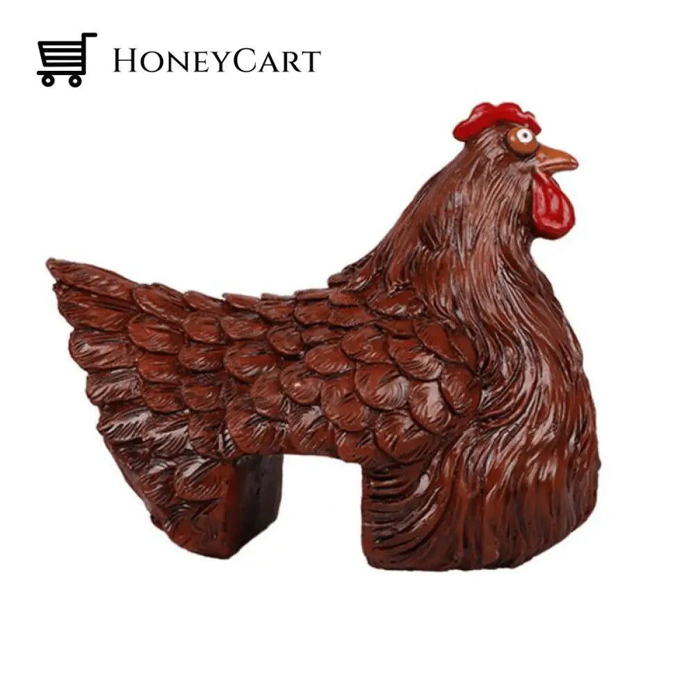 Ladder Hen Ornaments Brown
