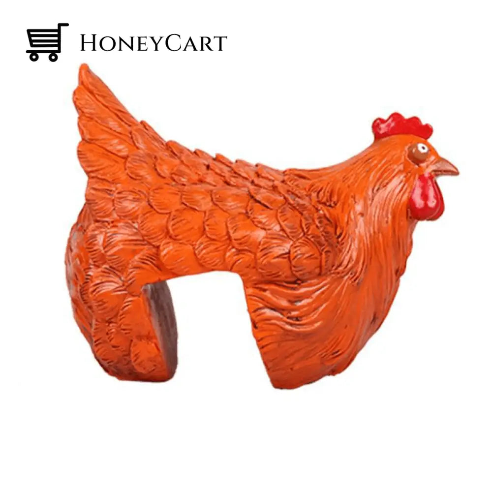 Ladder Hen Ornaments Orange