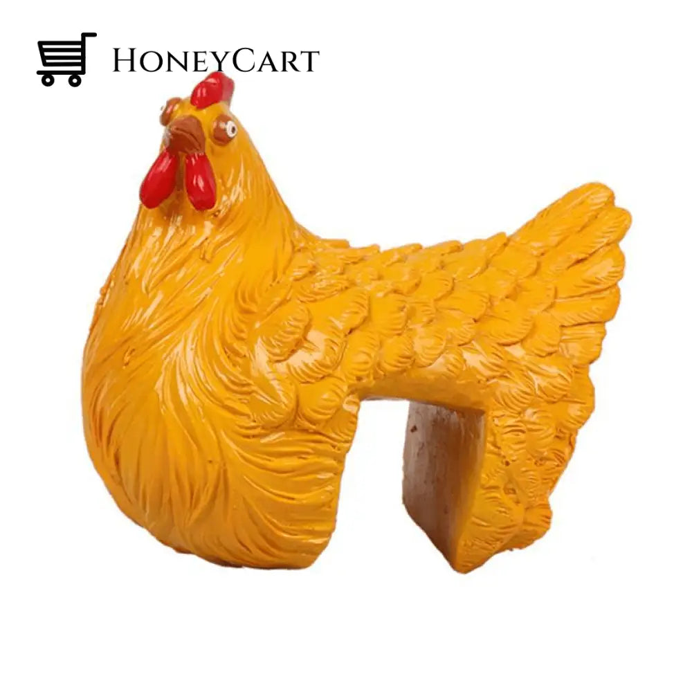 Ladder Hen Ornaments Yellow