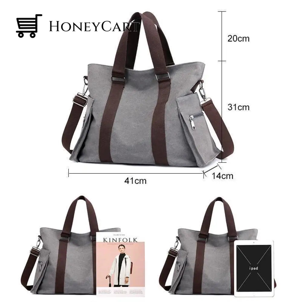 Large Capacity Canvas Handbag Shoulder Bag