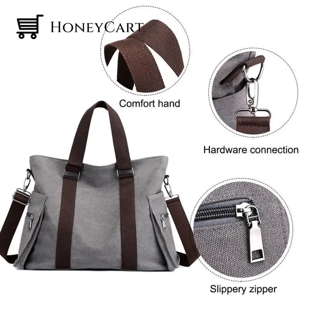 Large Capacity Canvas Handbag Shoulder Bag