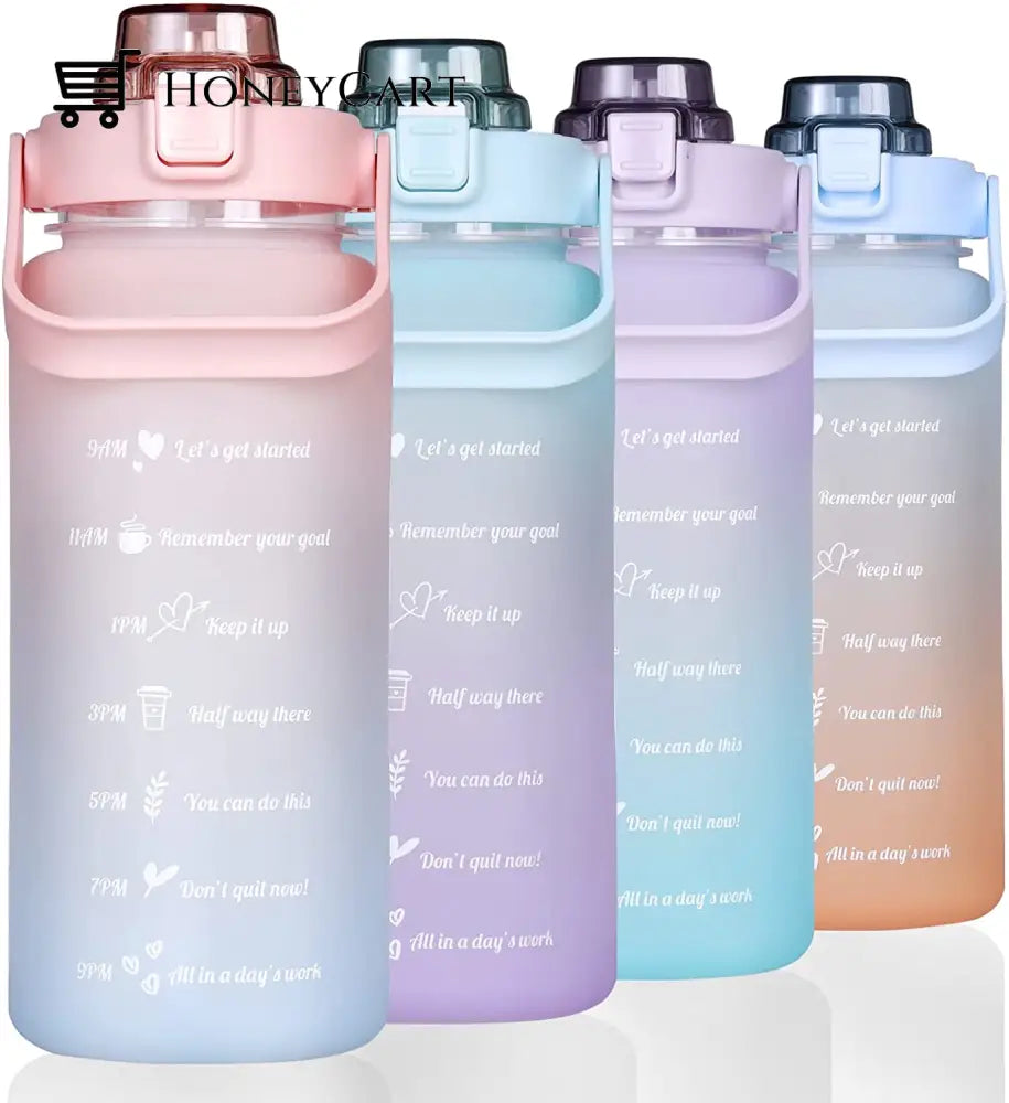 Large Half Gallon 64 Oz Motivational Water Bottle