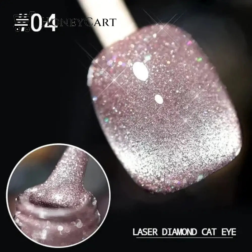 Laser Diamond Cat Eye Nail Polish #04 Tool