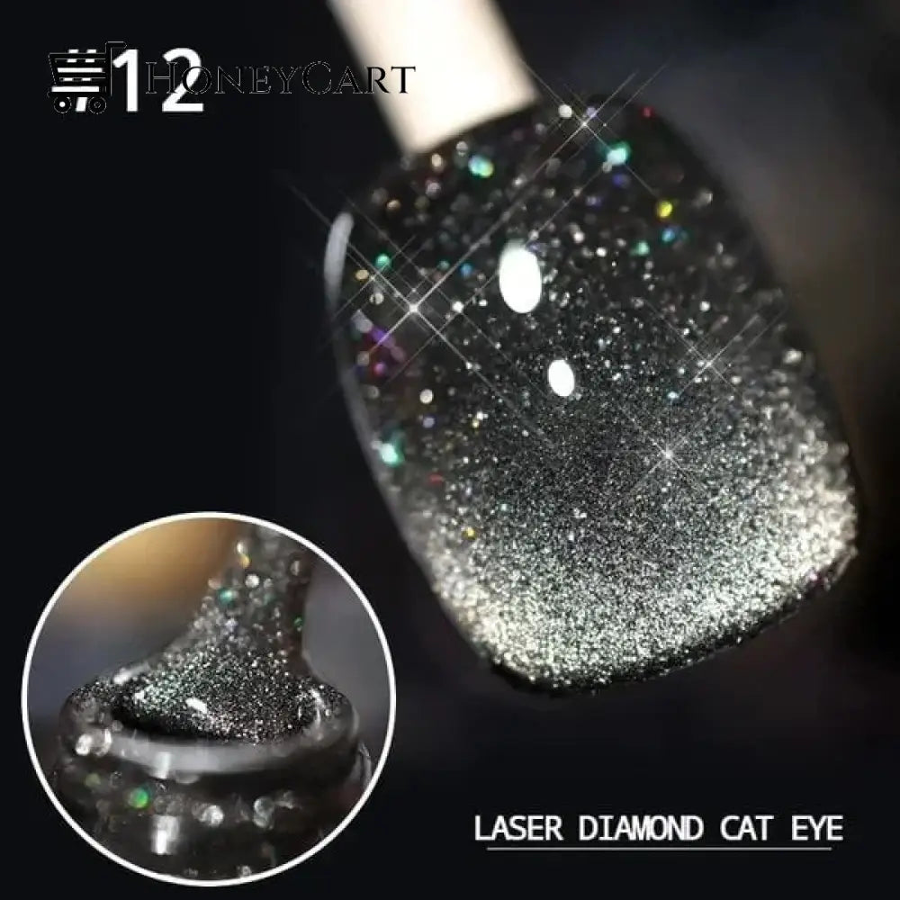 Laser Diamond Cat Eye Nail Polish #12 Tool