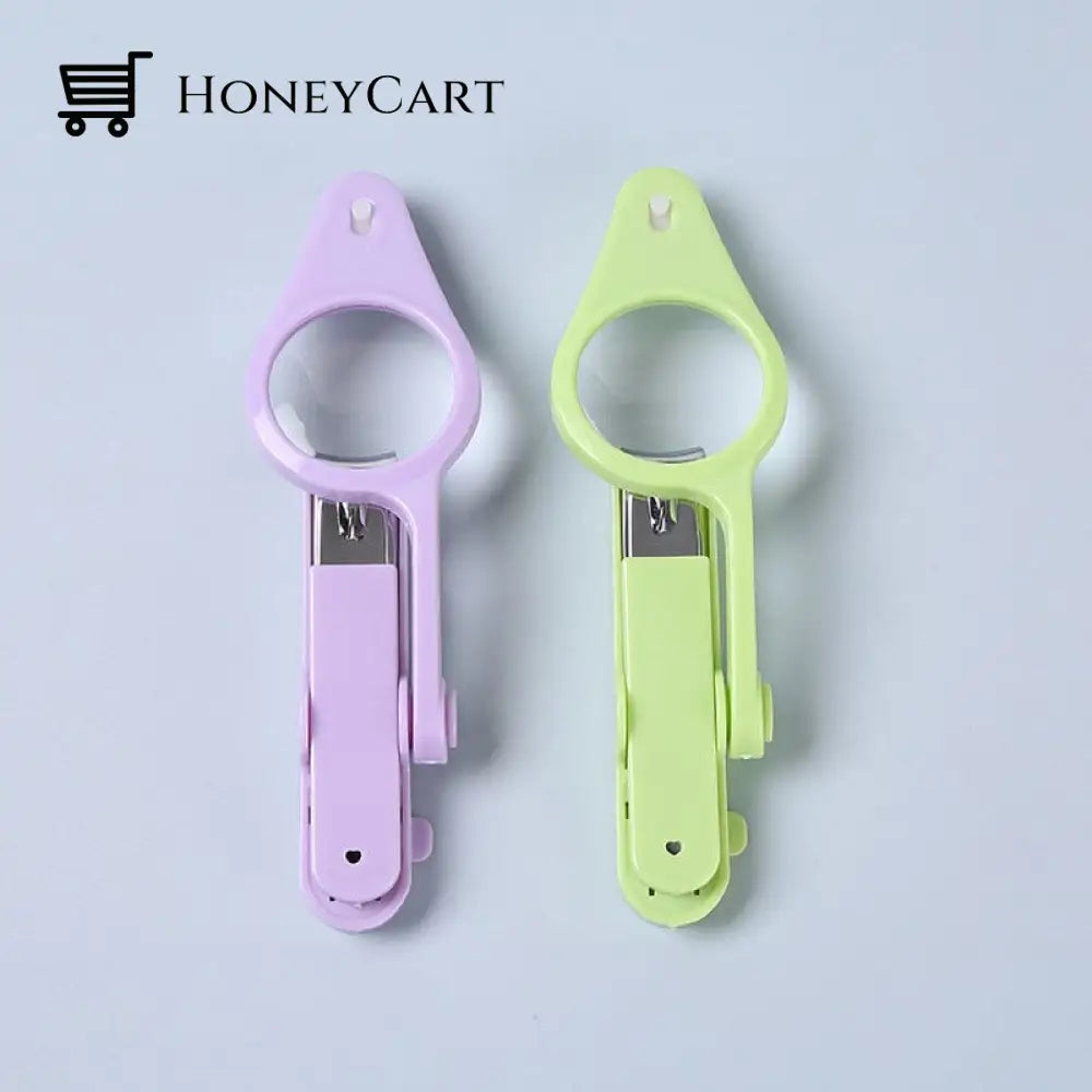 Led Lamp Professional Nail Scissors Single Bracket Purple