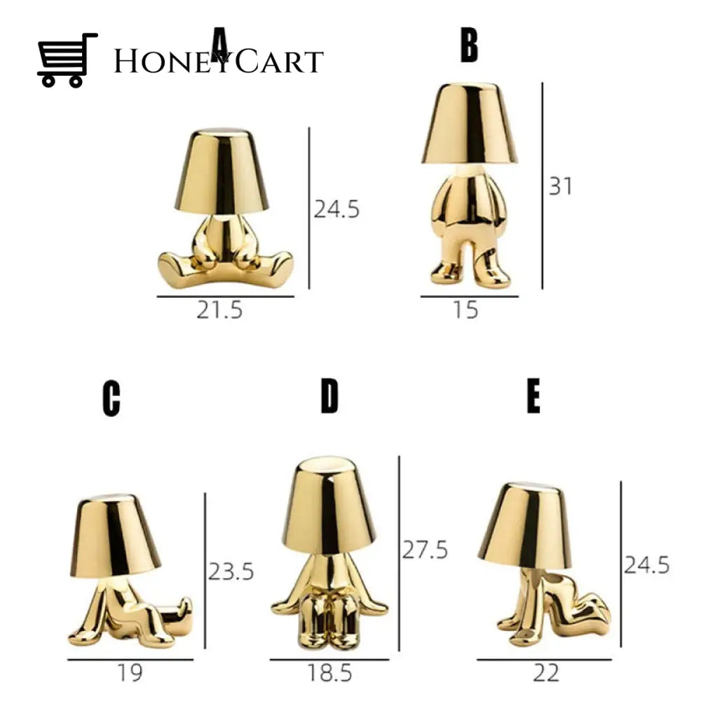 Led Little Golden Man Table Lamp
