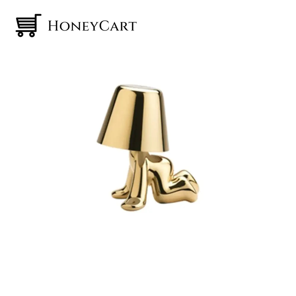 Led Little Golden Man Table Lamp Man E