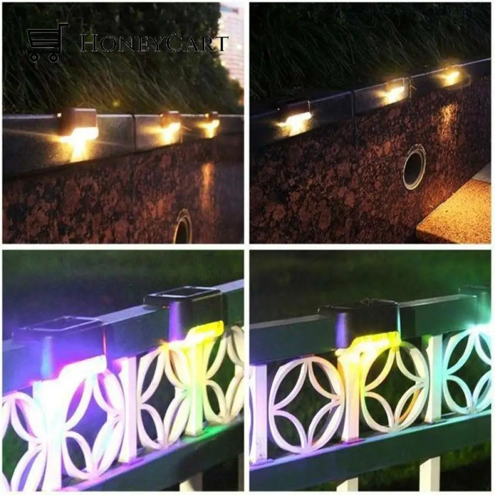 Led Solar Lamp Path Staircase Outdoor Waterproof Wall Light