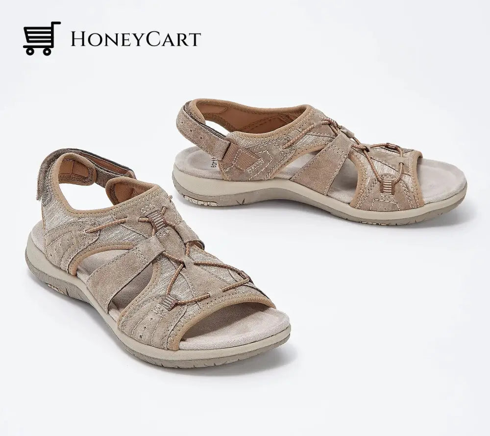 Lightweight Comfy Arch Support Orthopedic Women Sandals Coffee / 35