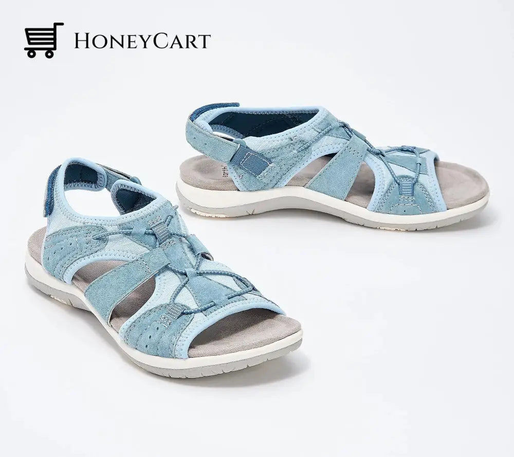 Lightweight Comfy Arch Support Orthopedic Women Sandals Light Blue / 36
