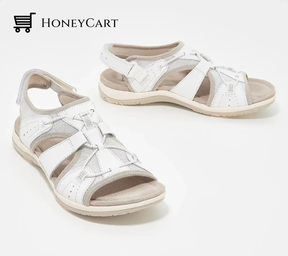 Lightweight Comfy Arch Support Orthopedic Women Sandals White / 35