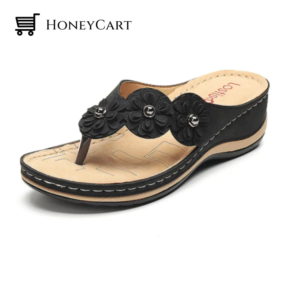 Lightweight Flowers Clip Toe Sandals Ltt-Shoes